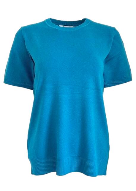 Emma Teal Short Sleeve Jumper